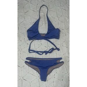 victoria secret satin Bikini Vacation Swimsuit Periwinkle Size Small‎ Cheeky